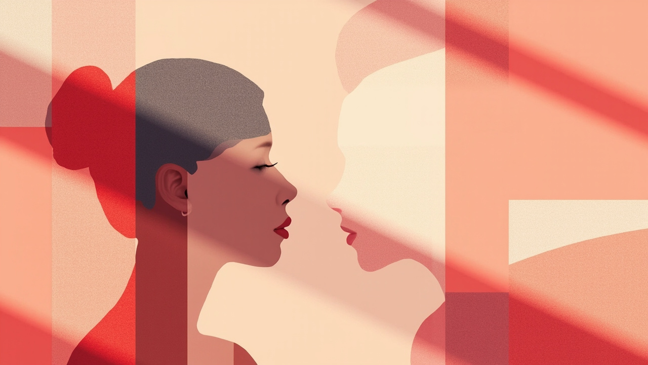 Abstract editorial illustration accompanying “What is a femdom relationship”.